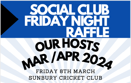 Social Club Raffle – this Friday!